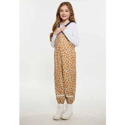 Afbeelding van Schmuddelwedda Regenbroek voor kinderen, Maat: 110, Pastellmint orange leo