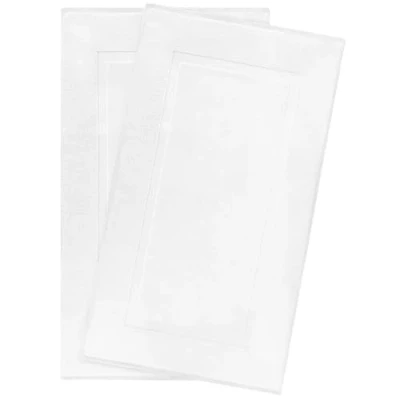 Afbeelding van Hammetex Badmatset, 2 delig, 900 g/m², 100% katoen, douchemat voor badkamer, absorberend, wasbaar, 51 x 86 cm, grote badmatten, wit