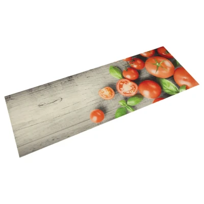 Afbeelding van Keukenmat wasbaar tomatenprint 45x150 cm fluweel