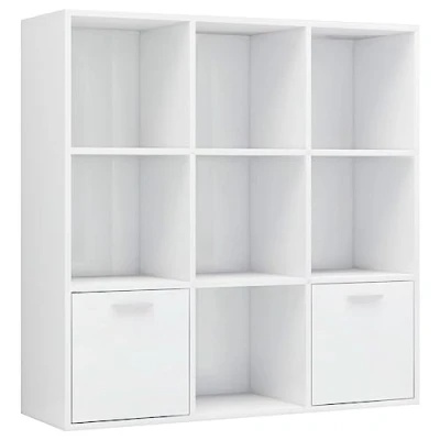 Afbeelding van Boekenkast 98x30x98 cm spaanplaat hoogglans wit