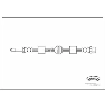 Afbeelding van CORTECO 19031689 Remslang Vooras 499mm FORD: Galaxy Mk1 (WGR) MPV 2.0 i, 2.8 i V6, V6 4x4, 2.3 16V, 1.9 TDI 1995 2006