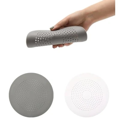 Afbeelding van 2 stuks siliconen afvoerbescherming, spoelbakfilter met zuignap, haarfilter voor badkuip, haarfilter, douche, afvoer gootsteen, keuken, afvoerfilter, bad, wasruimte