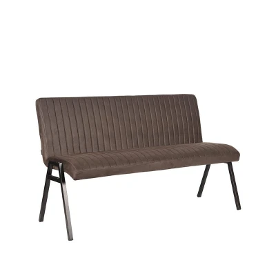 Afbeelding van LABEL51 Eetkamerbank Matz Antraciet Microfiber 145 cm Majorr