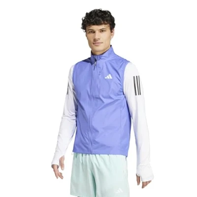 Afbeelding van adidas Performance OWN THE RUN Bodywarmer, Heren, Maat: Medium, Semi blue