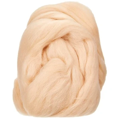 Afbeelding van Rayher 5360083 zuiver scheerwol, viltwol, kamtrek, zak 50 g, huidskleur, sprookjeswol