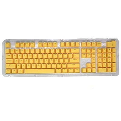 Afbeelding van PBT Keycaps, 108 Toetsen P9 Mechanische Toetsenbord Toets Caps Verlichte Karakter Doorschijnende DIY voor 61/64/87/104/108 Toetsenborden(geel)