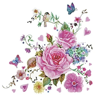 Afbeelding van 1 Pakje papieren lunch servetten Sunflowers Collage with Hearts Zonnebloemen 20