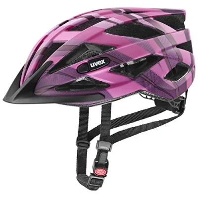 Afbeelding van uvex air wing cc lichte allround helm voor dames en heren individueel passysteem uitbreidbaar met led licht plum pink 56 60 cm