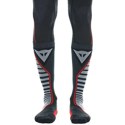Afbeelding van Dainese Lange thermosokken voor op de motor, uniseks, lang, zwart/rood, 39/41 EU