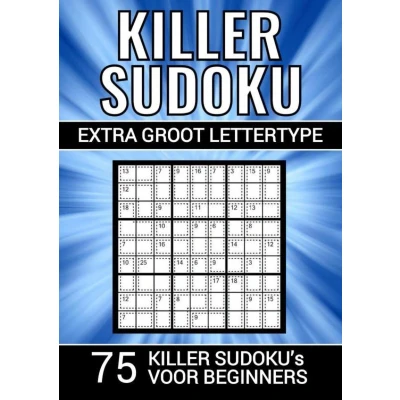 Afbeelding van Killer Sudoku Extra Groot Lettertype 75 Puzzels voor Beginners