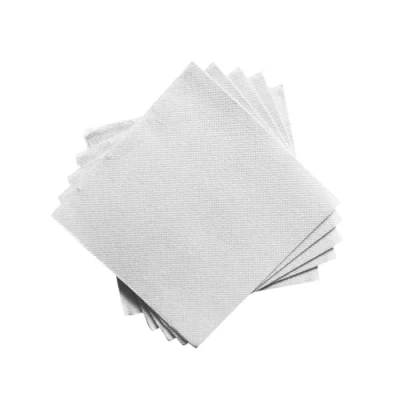 Afbeelding van Hostelnovo 600 witte papieren servetten, klein en afzonderlijk, micropunttextuur, dikker absorberend, ideaal voor catering, bars feesten, 10 x cm, gevouwen