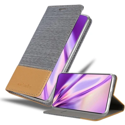 Afbeelding van Cadorabo Hoesje geschikt voor Samsung Galaxy S22 PLUS in LICHTGRIJS BRUIN Beschermhoes met magnetische sluiting, standfunctie en kaartvakje Book Case Cover Etui