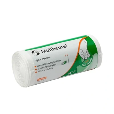 Afbeelding van Vuilniszakken DEISS FIRST PLUS wit 70 L, 40 pack