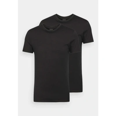 Afbeelding van Only &amp; Sons Onsbasic SLIM Oneck 2PACK Tshirt basic, Heren, Maat: Small, Black