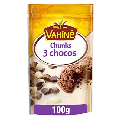Afbeelding van Vahine Chunks 3 chocolade voor taarten, koekjes en desserts, 100 g