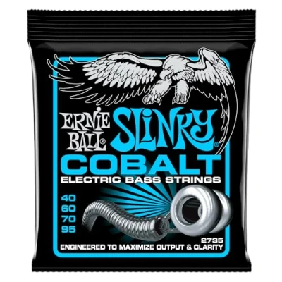 Afbeelding van Ernie Ball EB2735 40 95 Cobalt Extra Slinky Snarenset voor 4 string basgitaar