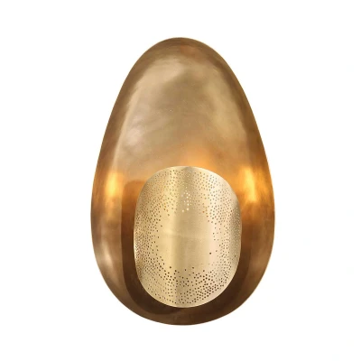 Afbeelding van Bronskleurige wandlamp Brassi ovaal 3680BR met grote fitting