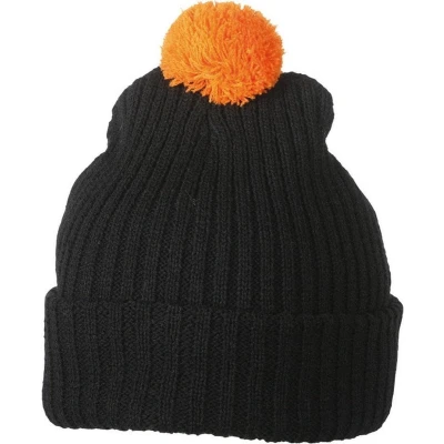 Afbeelding van Myrtle Beach Unisex Gebreide Muts met Pompom (Oranje)
