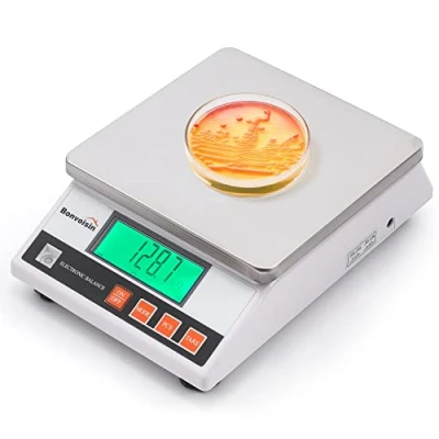 Afbeelding van Bonvoisin 0,1 g, 5 kg 10 kg, digitale elektronische weegschaal, hoge precisie, draagbaar, laboratorium, analytische industrieel wegen, CE gecertificeerd (10 g)