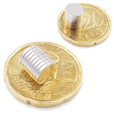 Afbeelding van Brudazon 100 mini schijfmagneten 7x1 mm N52 dikke stand neodymium magneten ultrasterk Power magneet voor modelbouw, foto, whiteboard, notitiebord, koelkast, knutselen magnetische schijf extra sterk