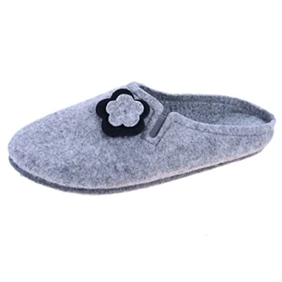 Afbeelding van winterpantoffels voor dames, warme pantoffels van wolvilt, vilten dames vilt, Grijs 38 EU