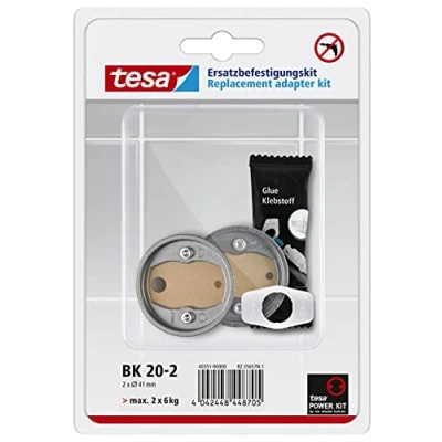 Afbeelding van tesa Power.Kit adapter BK2002, zelfklevende reservekit, zamak ring, diameter 41 mm, hoogte 8 mm