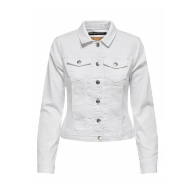 Afbeelding van ONLY Jeansjack voor dames, nauwsluitend, wit, XS