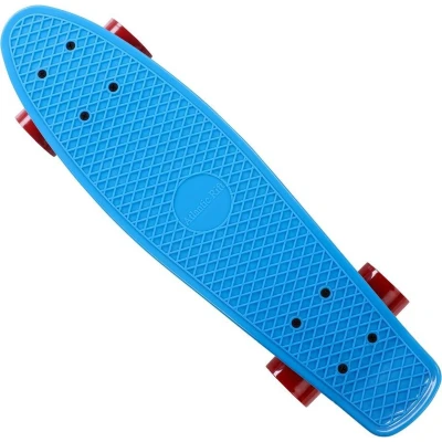 Afbeelding van Skateboard, blauw/rood, retro, met PU dempers