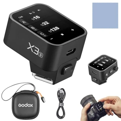 Afbeelding van GODOX X3 S Flash Trigger 2,4 G draadloze flitsontspanner, TTL autoflash met groot OLED touchscreen, meerdere flitsmodus 32 kanalen, 16 groepen opbergtas compatibel Sony camera&#039;s