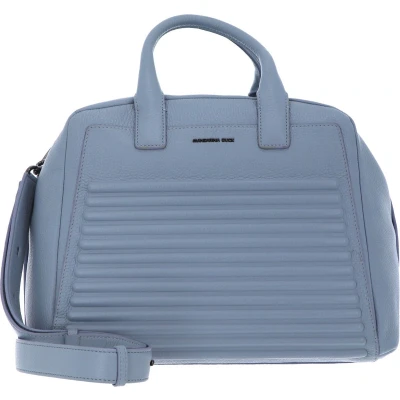 Afbeelding van MANDARINA DUCK Leren Handtas Schoudertas I Con Tote Waterfall Blauwgrijs