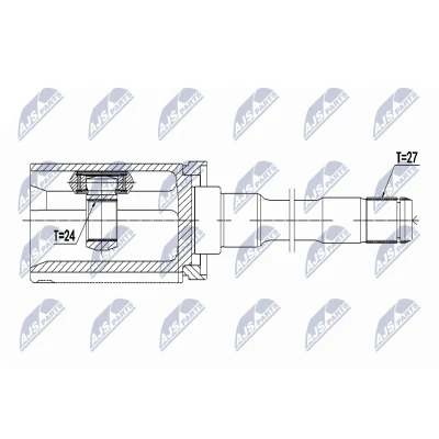 Afbeelding van Homokineet reparatie set, aandrijfas NTY NPW BM 062