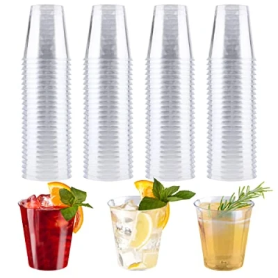 Afbeelding van Vegena Borrelglaasjes van plastic, 100 stuks, 50 ml, borrelglazen, hard herbruikbare borrelbekers, plastic partybekers voor verjaardagen, proeverijen, Kerstmis