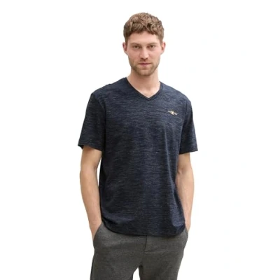 Afbeelding van Tom Tailor T shirt Heren L Blauw Katoen 1045668