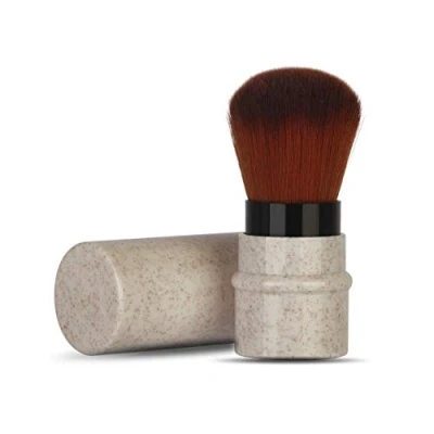 Afbeelding van Sonew Intrekbare make upkwast, kleine reis synthetische borstelharen, kabuki upkwast voor blush, poeder, foundation, concealer, beige