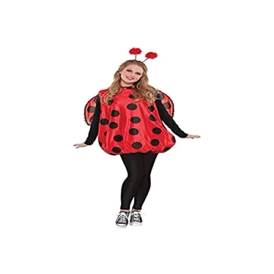 Afbeelding van Amscan Kostuum Lieveheersbeestje Dames Polyester Rood M/l 4 delig