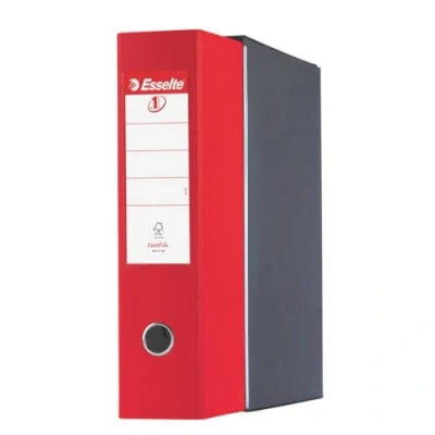 Afbeelding van ESSELTE G55 Eurofille map met hefboommechanisme, rug 8 cm, levend rood
