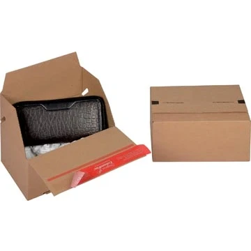 Afbeelding van Colompac Eurobox Size S, Binnenformaat 195 X 145 90 Mm, Bruin Verzenddoos