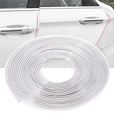 Afbeelding van comfleep Randbescherming voor platen, 5 meter (5 m) autorand, rubberen afdichting, bescherming met U vormige autobescherming, deurranden, geschikt de meeste auto&#039;s (transparant)