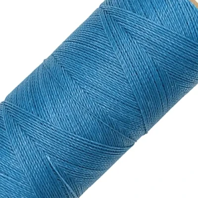Afbeelding van LINHASITA Waxdraad 100gr/360 meter, 0,5 mm dik polyester macramé, 30 kleuren blauw turkoois