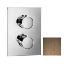 Afbeelding van SB Universale Round on Square Inbouw thermostaatkraan met 2 uitgangen PVD koper 1208955159