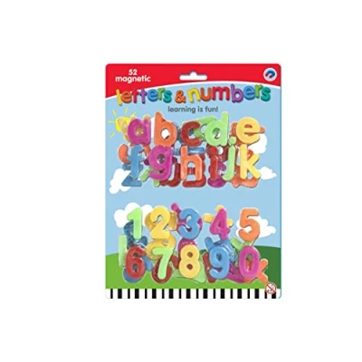 Afbeelding van KandyToys 52 delige magnetische cijfers en letters educatief speelgoed koelkastmagneten Spelling wiskunde