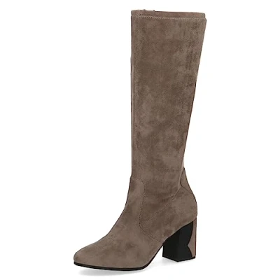 Afbeelding van Caprice Laarzen Taupe stretch, Dames, Maat: 41, stretch Textiel