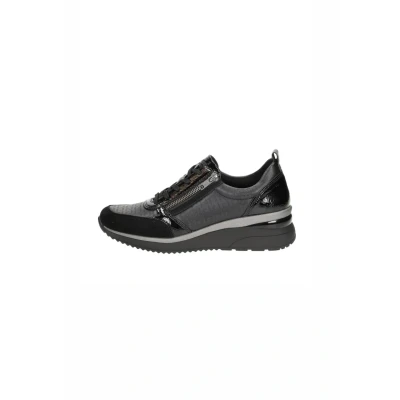 Afbeelding van Remonte Sneakers laag, Dames, Maat: 42, Zwart Kunststof