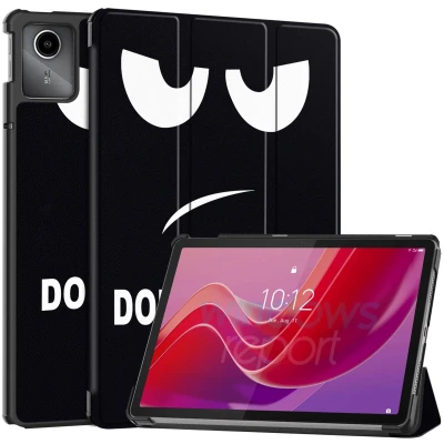 Afbeelding van Lenovo Tab M11 Hoes: iMoshion Design Trifold Bookcase Don&#039;t touch Kunstleder Tablet Hoezen