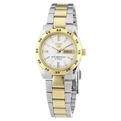 Afbeelding van Seiko Dameshorloge, automatisch, roestvrij staal, met roestvrijstalen band, zilver goud, Medium, 5 NL