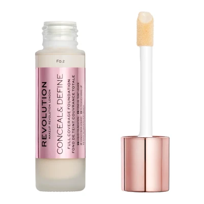 Afbeelding van Makeup Revolution Conceal &amp; Define Foundation Foundation, Dames, Maat: 23 ml, F0.2