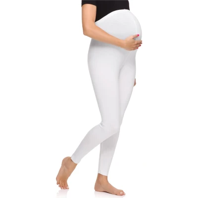 Afbeelding van Merry Style MS MS10 297 LE 2Pack Dames Zwangerschapsleggings Leggings Sport Vrijetijdsbroek Lang Viscose Sporbroek Yogabroek Wit L