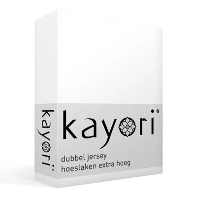 Afbeelding van Hoeslaken Kayori Saiko Wit (Jersey) 140 x 220 cm
