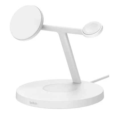 Afbeelding van Belkin BoostCharge Pro Hoofdtelefoons, Smartphone, Smartwatch Wit USB Draadloos opladen Snel