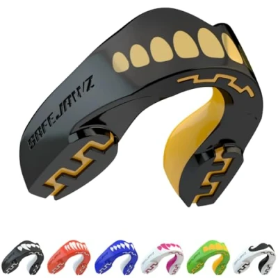 Afbeelding van Safejawz Gebitsbeschermer Extro Series Goldie Zwart/Goud Junior